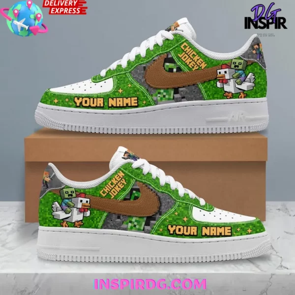 Chicken Jockey x Minecraft Limited Edition Nike Air Force 1