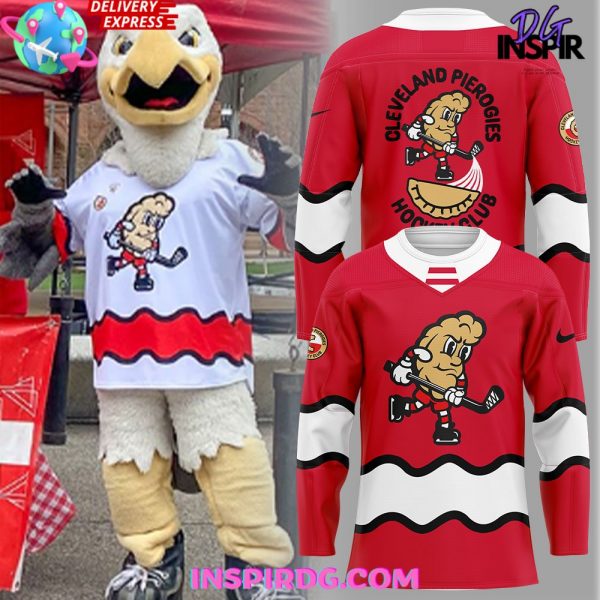 Cleveland Monsters Pucks & Pierogies Weekend Special Red Jersey