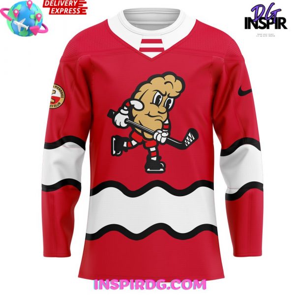 Cleveland Monsters Pucks & Pierogies Weekend Special Red Jersey