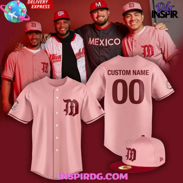Diablos Rojos del México x Roji LMB 2025 Pink Baseball Jersey