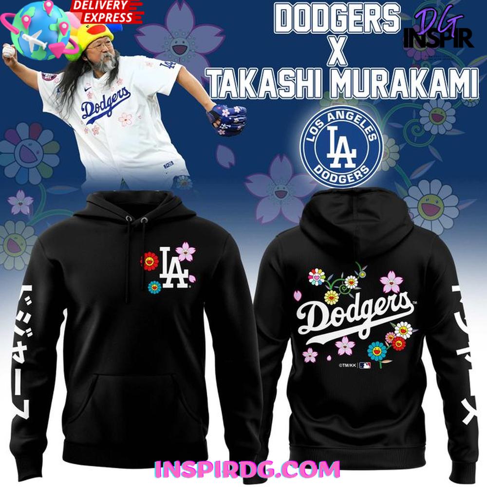 Dodgers x Takashi Murakami 2025 MLB Black Hoodie Dodgers x Takashi Murakami 2025 MLB Black Hoodie