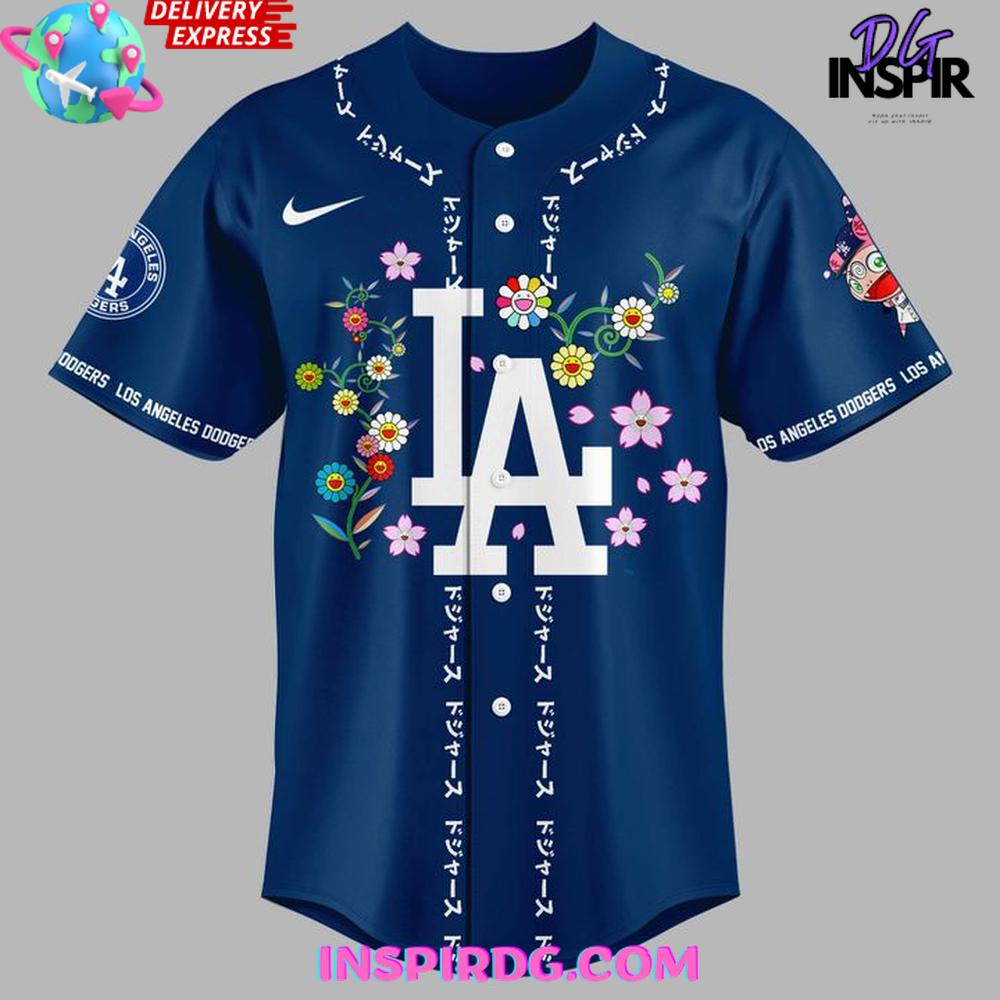 Dodgers x Takashi Murakami 2025 MLB Blue Jersey Dodgers x Takashi Murakami 2025 MLB Blue Jersey