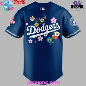 Dodgers x Takashi Murakami 2025 MLB Blue Jersey 3