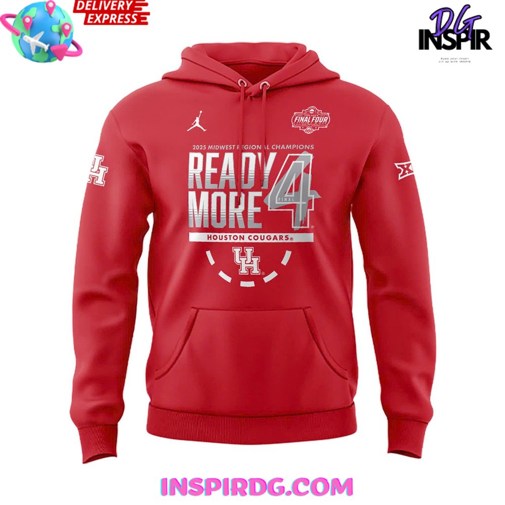 Houston Cougars 2025 NCAA Final Four Regional Champions Locker Room Hoodie Houston Cougars 2025 NCAA Final Four Regional Champions Locker Room Hoodie