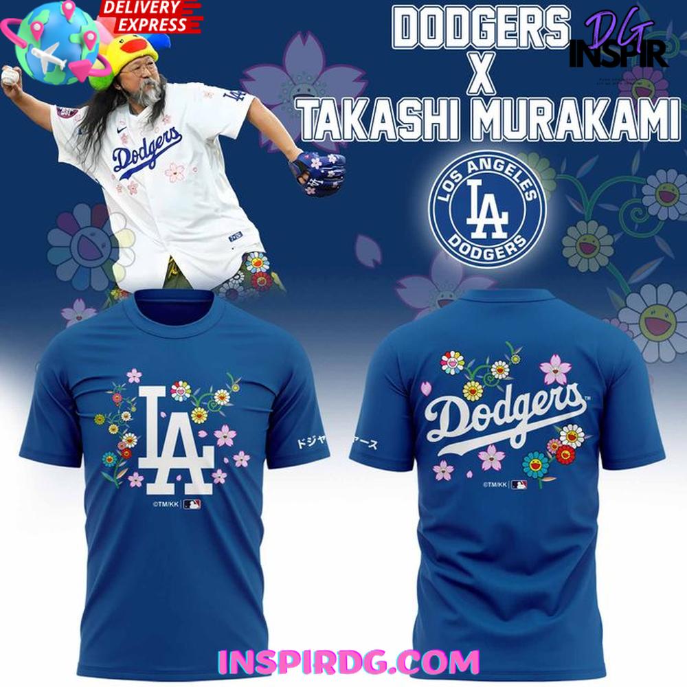 Dodgers x Takashi Murakami 2025 MLB Blue T-shirt