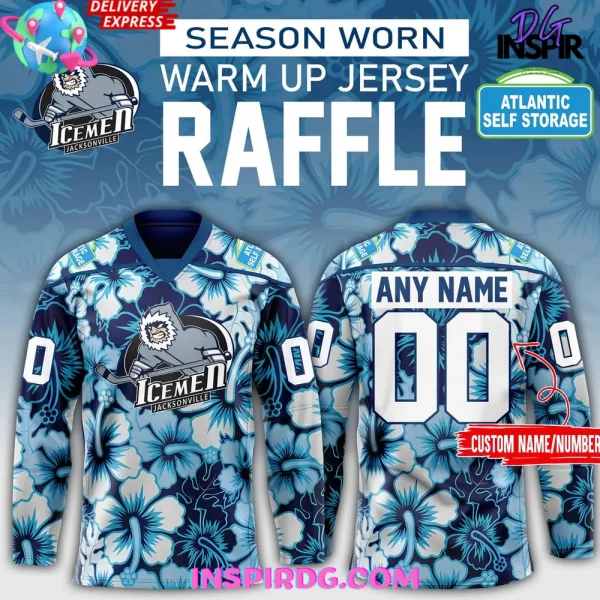 Jacksonville Icemen Season Worn Warm Up 2025 Hockey Jersey