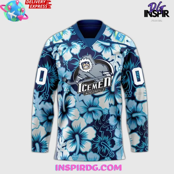 Jacksonville Icemen Season Worn Warm Up 2025 Hockey Jersey