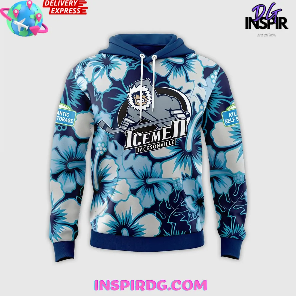 Jacksonville Icemen Season Worn Warm Up 2025 Hoodie Jacksonville Icemen Season Worn Warm Up 2025 Hoodie