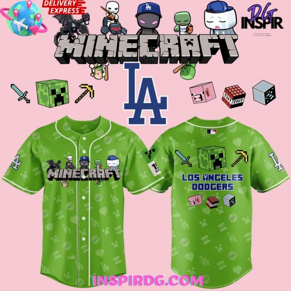 Los Angeles Dodgers x A Minecraft Movie 2025 Baseball Jersey