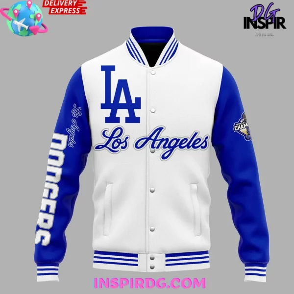 Los Angeles Dodgers World Series Champions 2025 Blue White Baseball Jacket