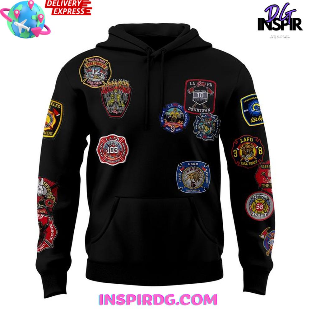 Los Angeles Rams x Kevin Leonel LAFD 2025 Hoodie Los Angeles Rams x Kevin Leonel LAFD 2025 Hoodie