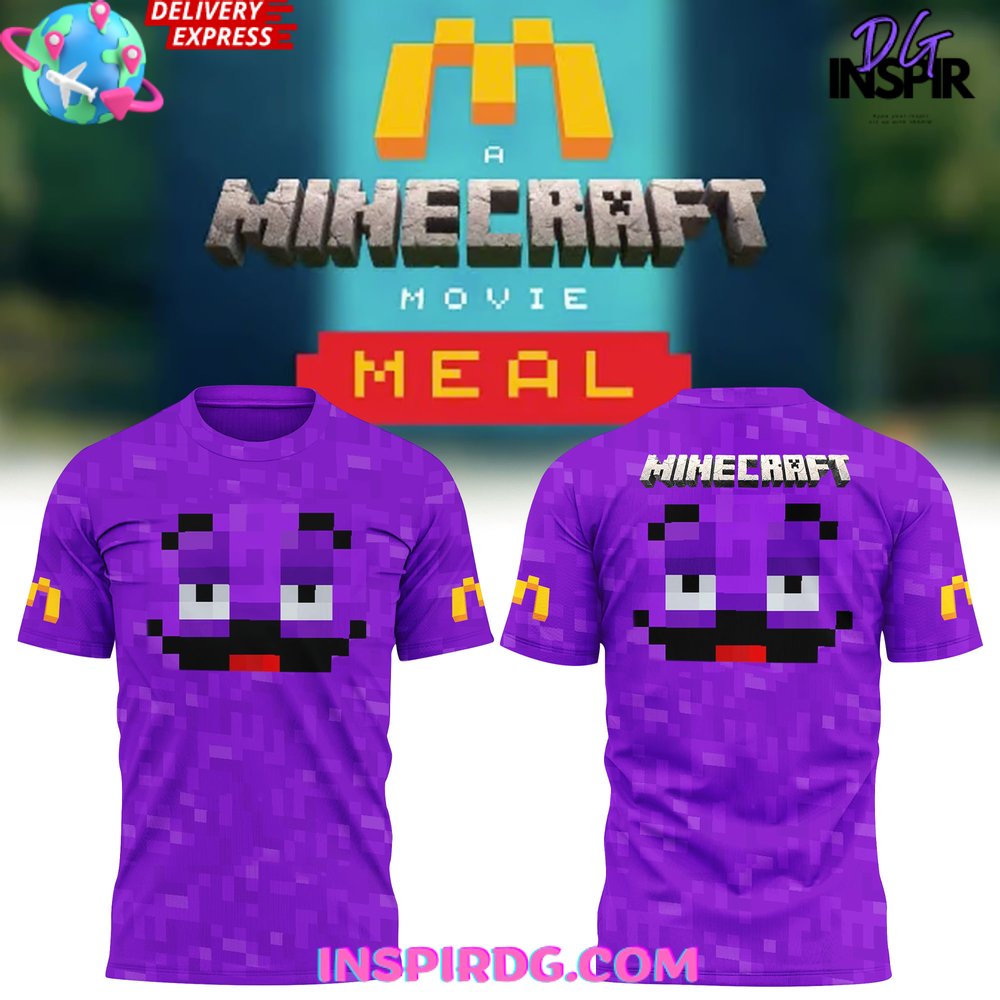 McDonald�s x Minecraft Movie Meal Special Grimace T-Shirt