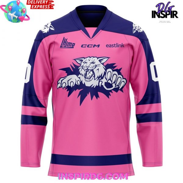 Moncton Wildcats Pink in the Rink 2025 Hockey Jersey