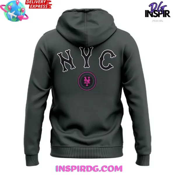 New York Mets 2025 City Connect MLB Therma Black Hoodie
