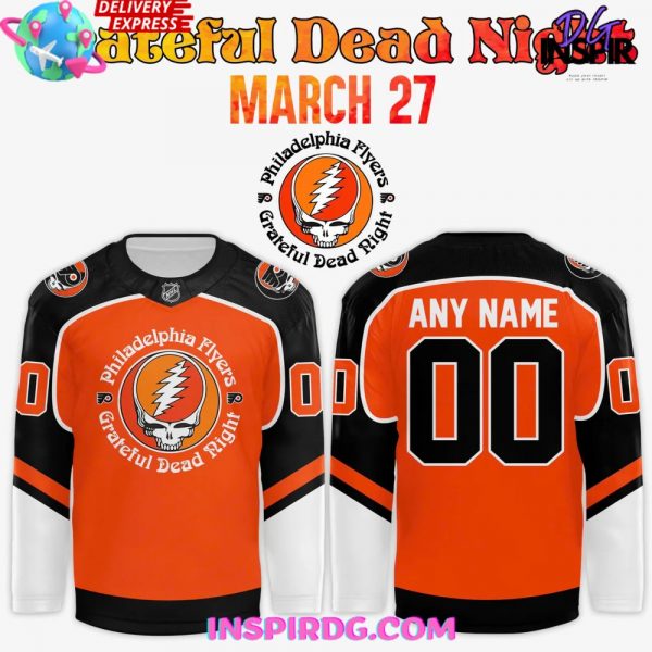 Philadelphia Flyers Grateful Dead Night 2025 Hockey Jersey