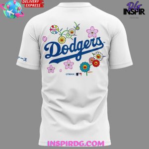 Dodgers x Takashi Murakami 2025 MLB White T shirt 3