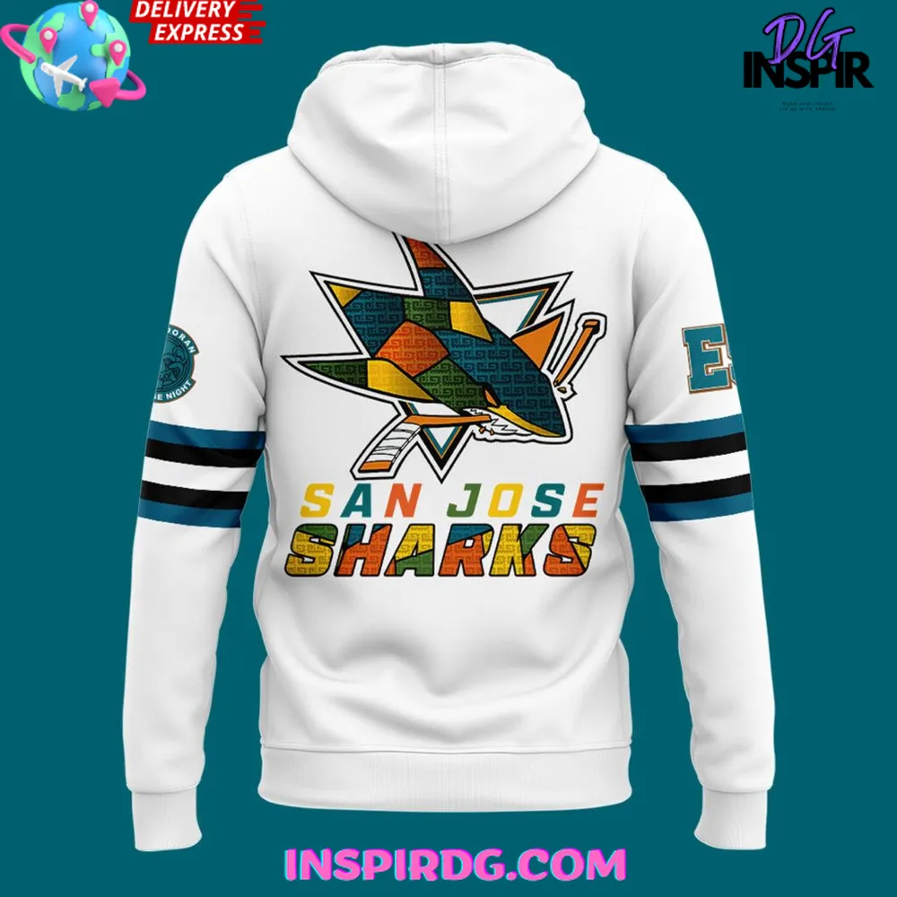 Salvadoran Heritage Night x San Jose Sharks 2025 Hoodie Salvadoran Heritage Night x San Jose Sharks 2025 Hoodie