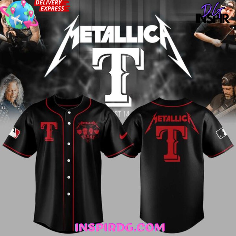 Texas Rangers x Metallica 2025 Baseball Jersey Texas Rangers x Metallica 2025 Baseball Jersey