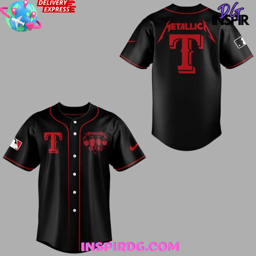 Texas Rangers x Metallica 2025 Baseball Jersey Texas Rangers x Metallica 2025 Baseball Jersey