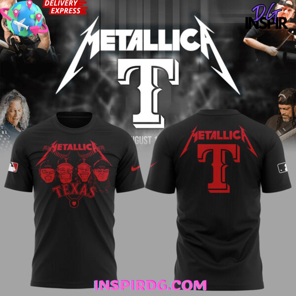 Texas Rangers x Metallica 2025 T-Shirt Texas Rangers x Metallica 2025 T-Shirt