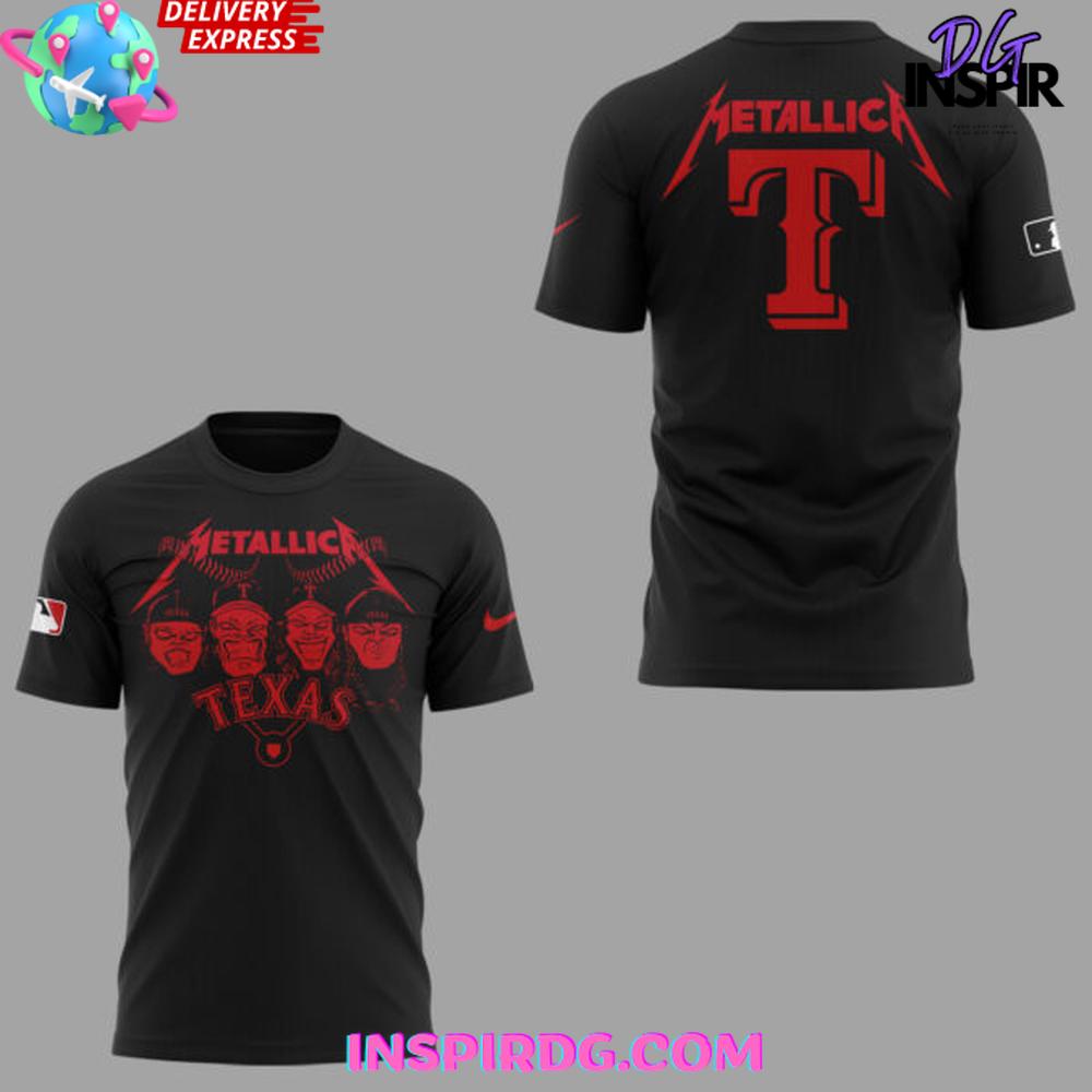 Texas Rangers x Metallica 2025 T-Shirt Texas Rangers x Metallica 2025 T-Shirt