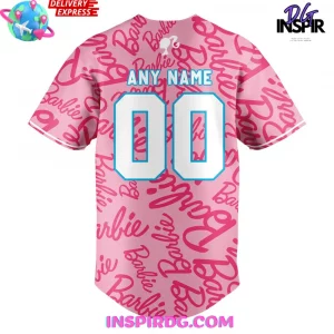 2025 Rangers x Barbie Night Game Pink Jersey 3