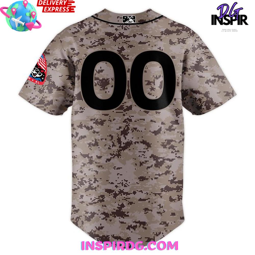 Trash Pandas 2025 Armed Forces Baseball Jersey Trash Pandas 2025 Armed Forces Baseball Jersey