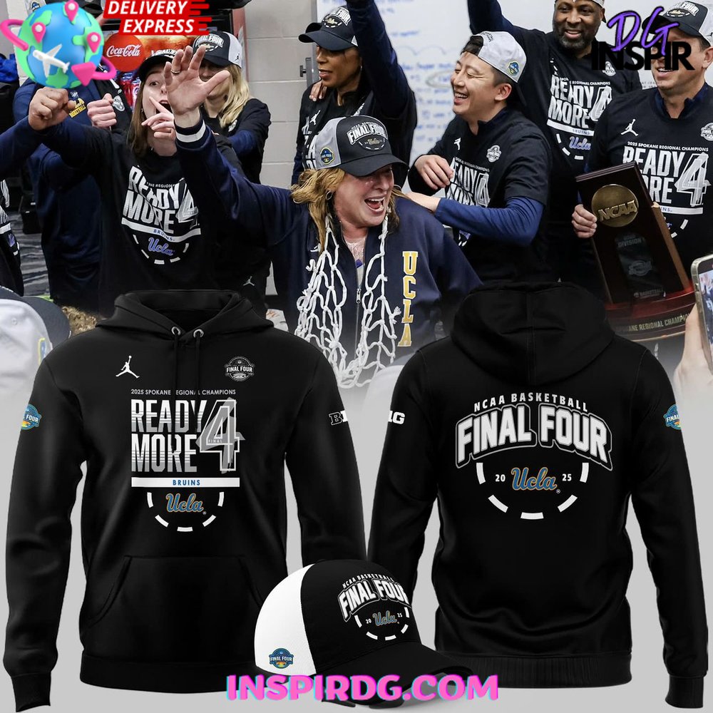UCLA Bruins 2025 Final Four Regional Champions Locker Room Hoodie UCLA Bruins 2025 Final Four Regional Champions Locker Room Hoodie