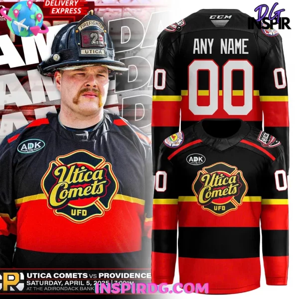 Utica Comets Fire Department 2025 Hockey Jersey