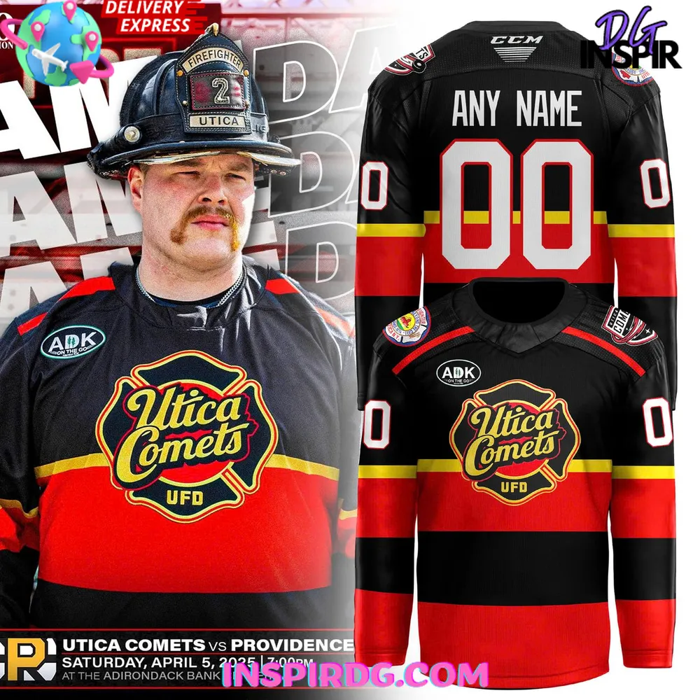 Utica Comets Fire Department 2025 Hockey Jersey