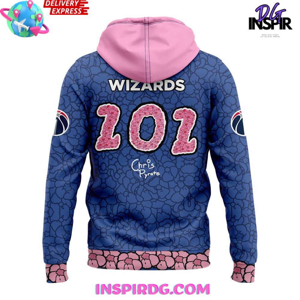 Washington Wizards Chris Pyrate Cherry Blossom 2025 Hoodie Washington Wizards Chris Pyrate Cherry Blossom 2025 Hoodie