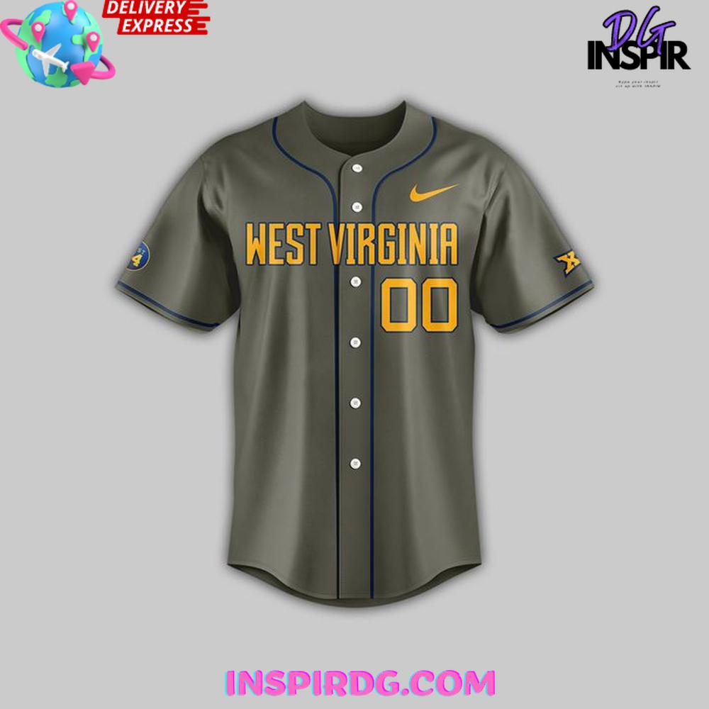 West Virginia Mountaineers x 2025 Armed Forces Baseball Jersey West Virginia Mountaineers x 2025 Armed Forces Baseball Jersey