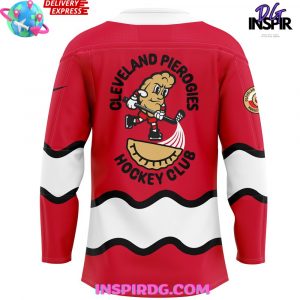 Cleveland Monsters Pucks Pierogies Weekend Special Red Jersey