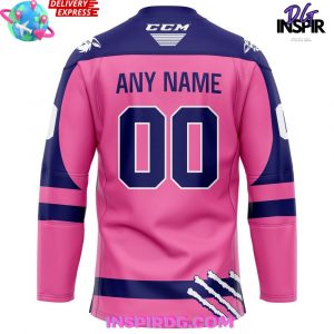 Moncton Wildcats Pink in the Rink 2025 Hockey Jersey