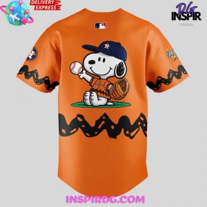 Houston Astros x 75th Anniversary Of Peanuts Baseball Jersey 3