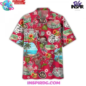 Ohio State Buckeyes Summer Vibes Tropical Hawaiian Shirt 3