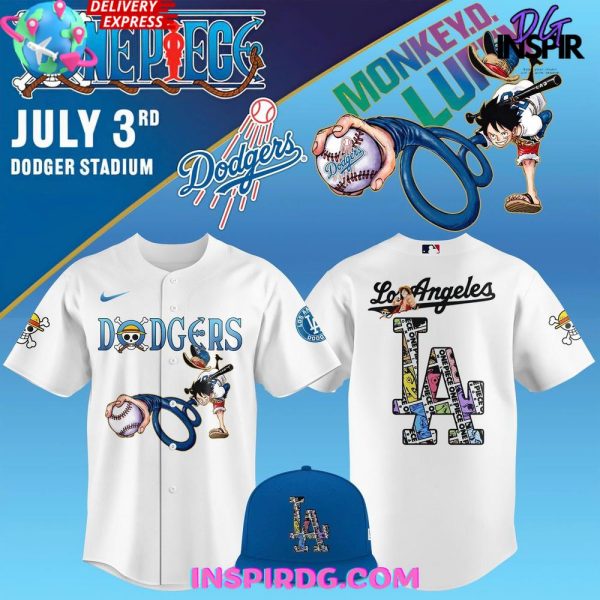 2025 One Piece Night x Los Angeles Dodgers Stadium Baseball Jersey