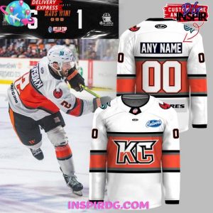 Kansas City Mavericks 2025 Kelly Cup Playoffs Official White Hockey Jersey