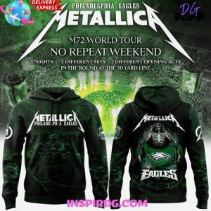 Philadelphia Eagles x Metallica M72 Word Tour 2025 Limited Hoodie