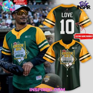 Green Bay Charity Softball Jordan Love Dark 2025 Baseball Jersey