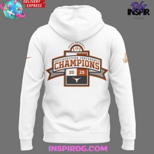 Texas Longhorns Sec Regular Season Title Special White Hoodie 3