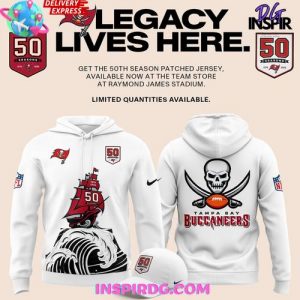 Tampa Bay Buccaneers Celebrate The Legacy of 50 Seasons White Hoodie