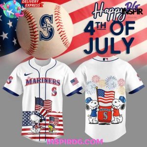 Seattle Mariners x Snoopy 4th Off July Limited Baseball Jersey