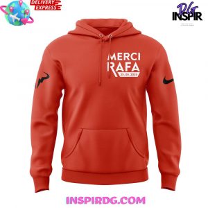 Offical Rafael Nadal Roland Garros Merci Rafa 2025 Orange Hoodie