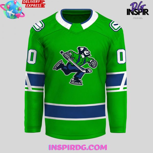 Abbotsford Canucks AHL CCM Edition Green Hockey Jersey