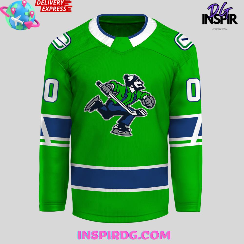 Abbotsford Canucks AHL CCM Edition Green Hockey Jersey Abbotsford Canucks AHL CCM Edition Green Hockey Jersey