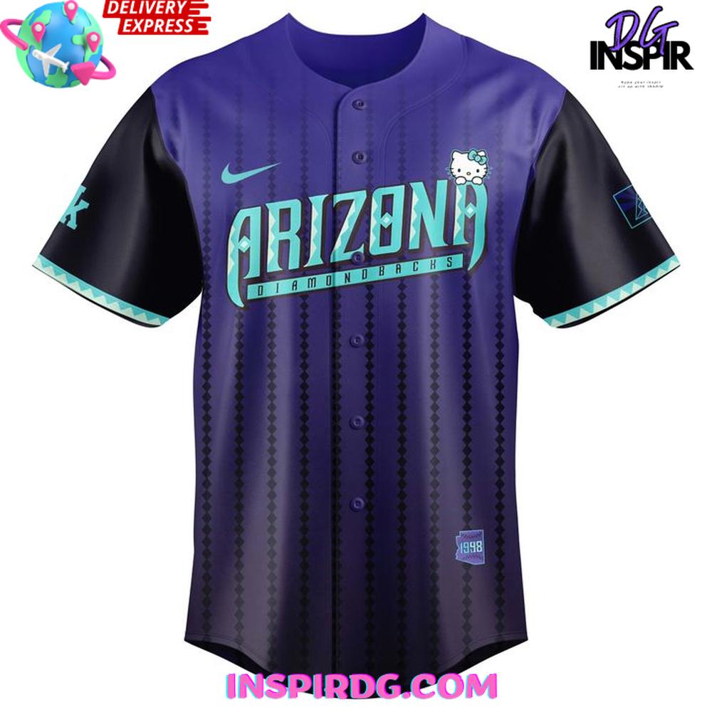 Arizona Diamondbacks 2025 City Connect Hello Kitty Baseball Jersey Arizona Diamondbacks 2025 City Connect Hello Kitty Baseball Jersey
