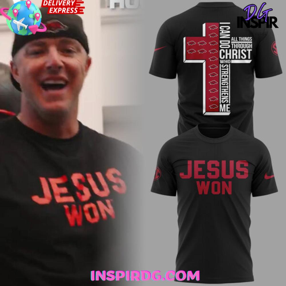 Arkansas Razorback Jesus Won 2025 T-Shirt