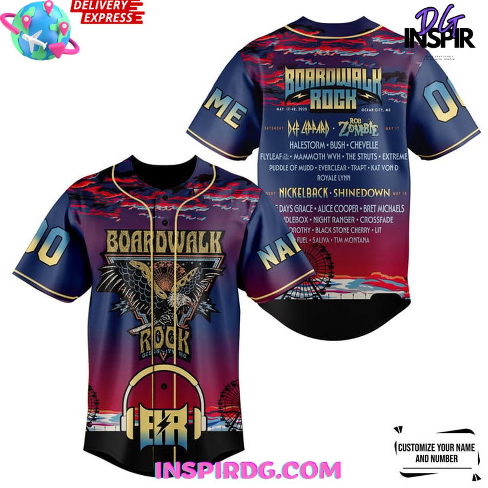 Boardwalk Rock Ocean City Maryland Special Baseball Jersey Boardwalk Rock Ocean City Maryland Special Baseball Jersey