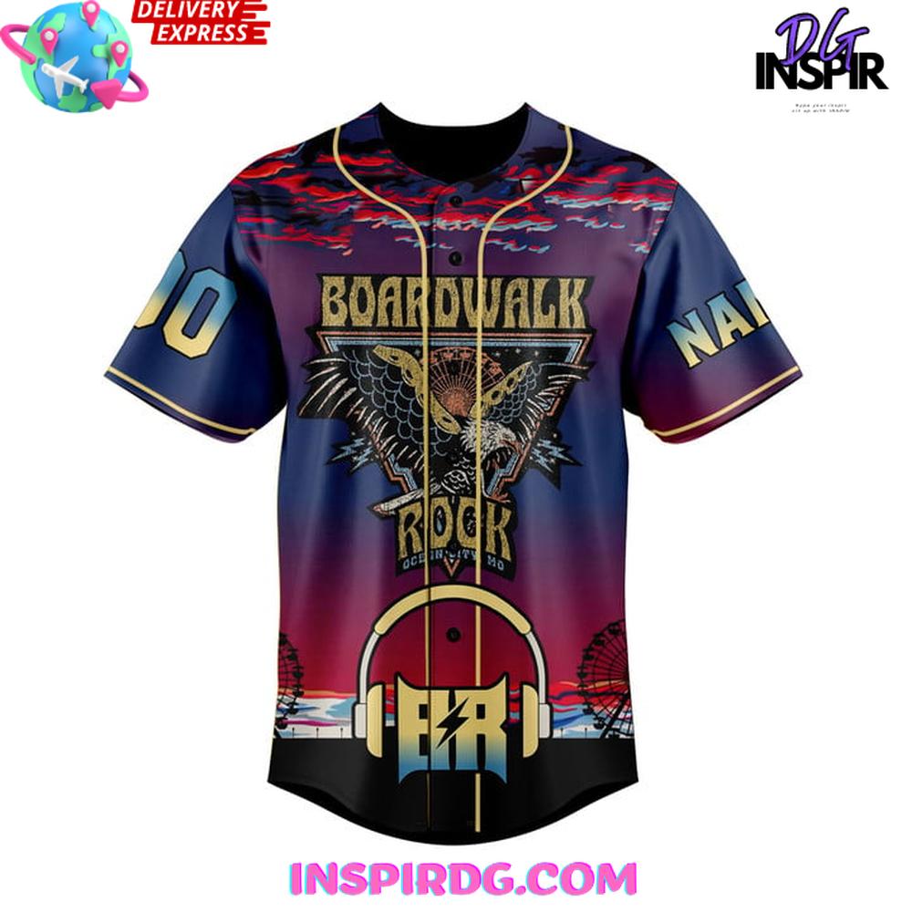 Boardwalk Rock Ocean City Maryland Special Baseball Jersey Boardwalk Rock Ocean City Maryland Special Baseball Jersey